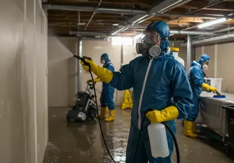 Basement Sanitization and Antimicrobial Treatment process in Maple Glen, PA